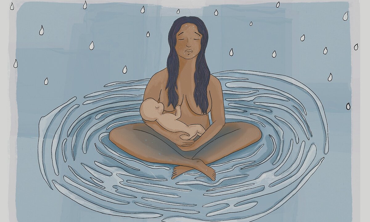 Postpartum Depression Illustration